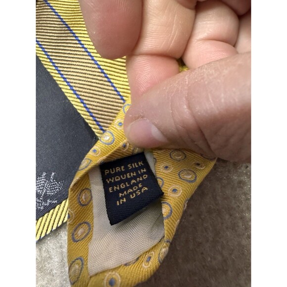 Brooks Brothers Tie Lot of 2: Repp Stripe,‎ Geometric Dots, Both Gold - Picture 4 of 9